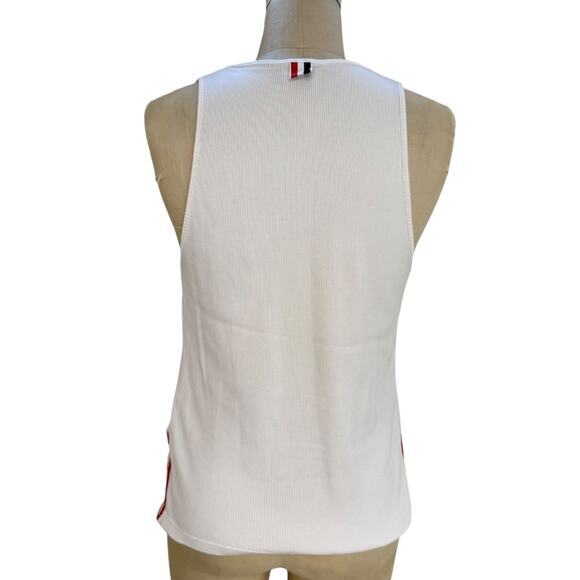 Thom Browne White Rib Tank Womens Size 0 / Small Made in Japan - Picture 4 of 8